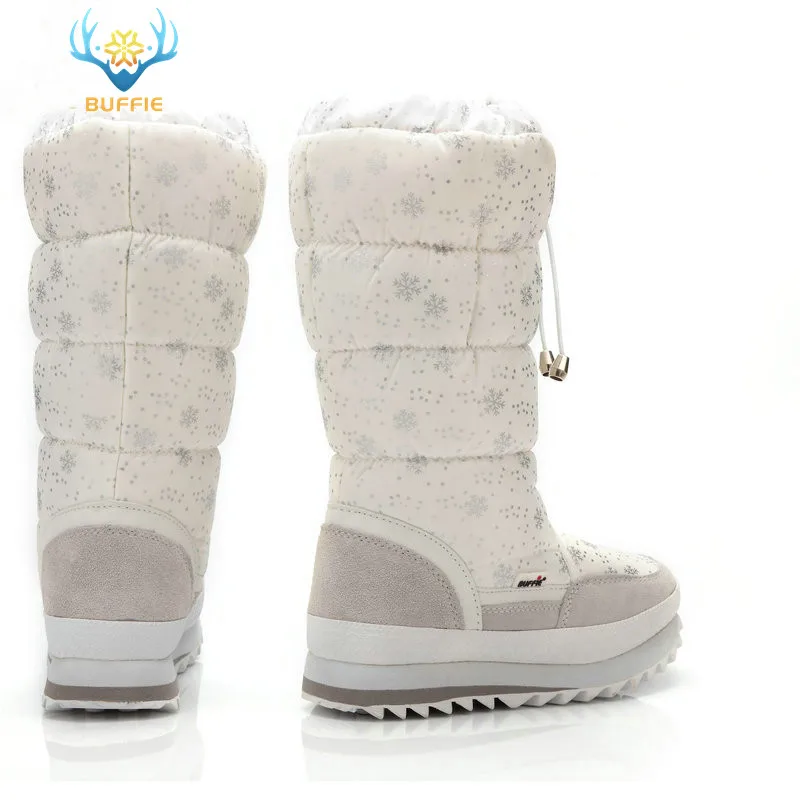 Buffie Women's Snow Boots four colour white black grey and navy winter