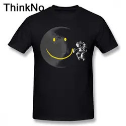 Мальчик сделать улыбку футболка Графический короткий рукав космонавта Футболка 100% хлопок повседневное подарок на день рождения футболк