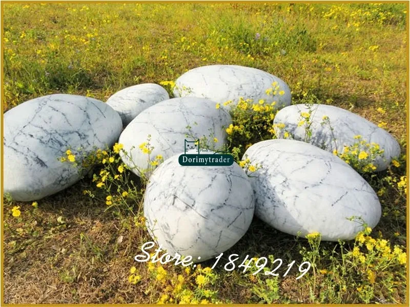 Dorimytrader A SET ( 6 pieces) Natural Shape Cushion Big Stuffed Soft Simulated Mercury Stone Pillow with Cotton DY61072(7)