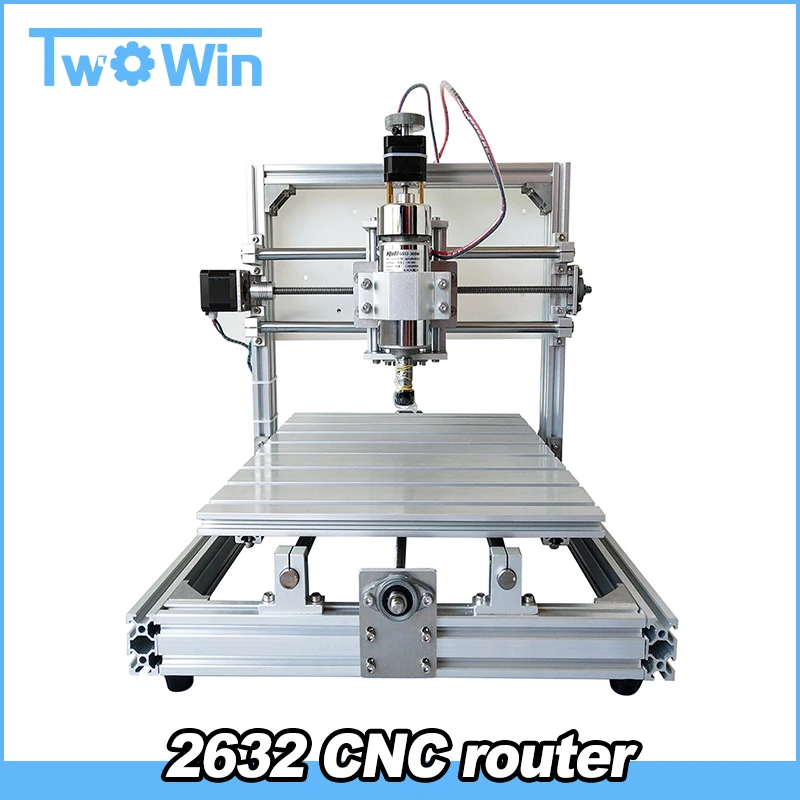 CNC2632 с ER11, diy мини ЧПУ 300 Вт шпиндель гравировальный станок, лазерная гравировка, ЧПУ деревянный маршрутизатор+ 15 Вт лазер, pcb фрезерный станок