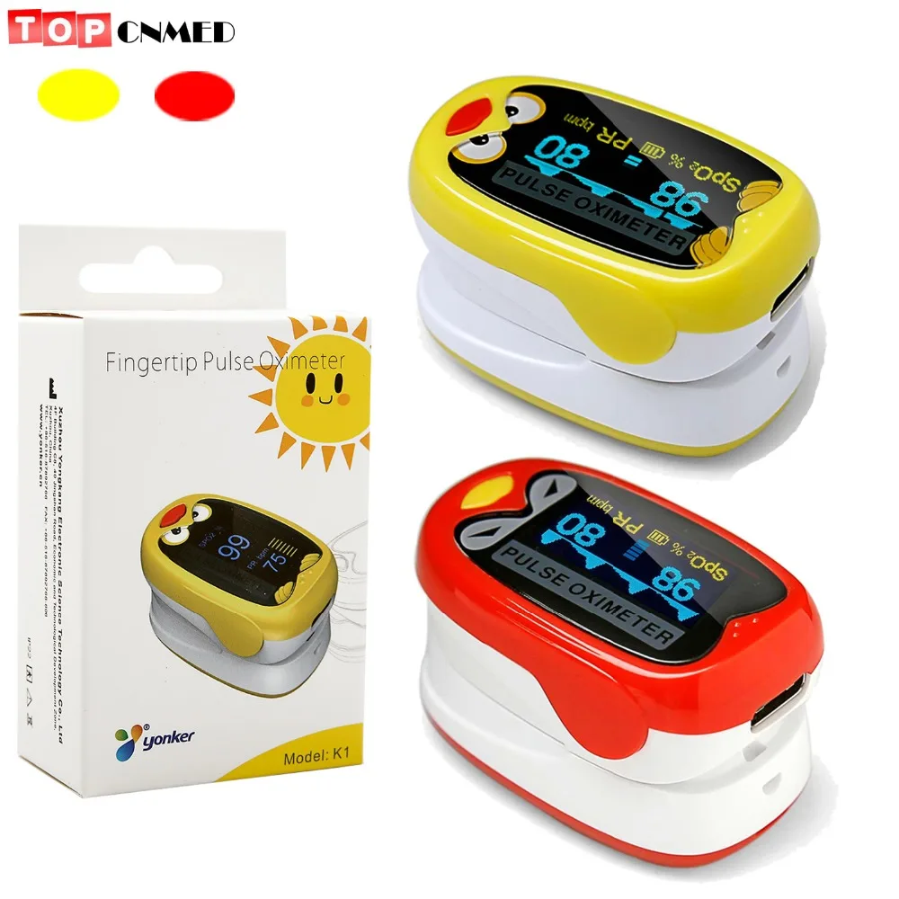 

Pulse Oximeter Oximetro de pulso Children Kids Pediatric OLED Cute Anti-swallowing Design Rechargable Battery SPO2 PR