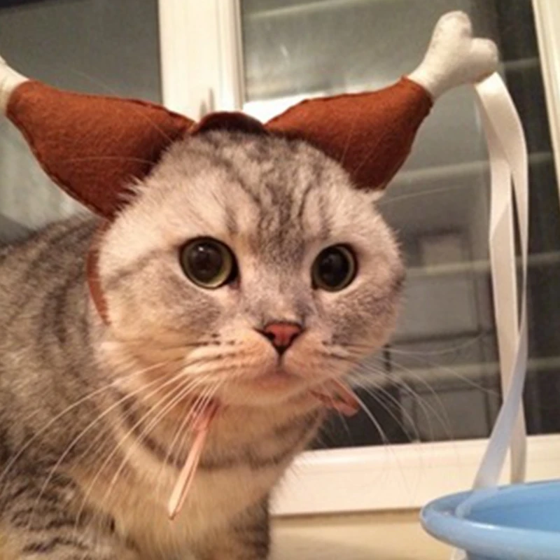 Turkey Chicken Drumstick Headband Dog Chicken Leg Hoop party Funny Props Cat Headdress Lovely Accessories Costumes FMD7020