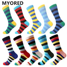 MYORED мужские носки подарок Популярные фруктовые узоры чесаные хлопковые носки для мужчин повседневные новые подарочные носки