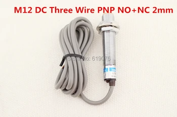 

5Pcs M12 DC Three Wire PNP NO+NC 2mm distance measuring Inductive proximity switch sensor - LJ12A3-2-Z/CY