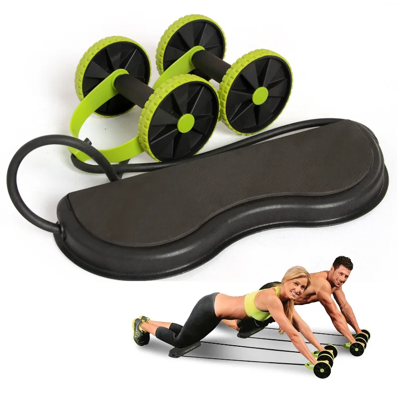 Ab Roller Wheel Arm Waist Leg Exercise Wheel Abdominal Muscle Trainer Multi-functional Exercise Gym Fitness Equipments With Bag