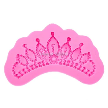 

Beautiful gem crown lace Silicone Mold chocolate Fondant moulds baking DIY party cake Decorating Tools 50pcs Free DHL/Fedex