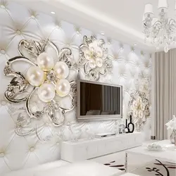 Beibehang пользовательские фотообоями стены stick 3D эстетику Европейский Элегантный жемчуг цветок ТВ стены Задний план Papel де Parede