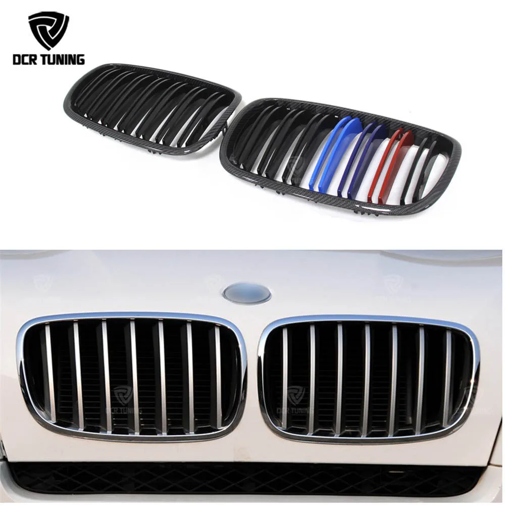 

Front Grille For BMW X Series X5 E70 X6 E71 Carbon Fiber Front Grille Gloss Black three color 2007 2008 2009 2010 2011 2012 2013