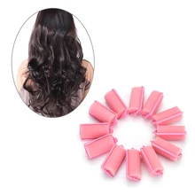 12 шт./компл. мягкая волшебная губка пены подушки бигуди для волос Стайлинг розовый вьющихся волос крем дизайн салонов или домашнего Парикмахерская инструмент