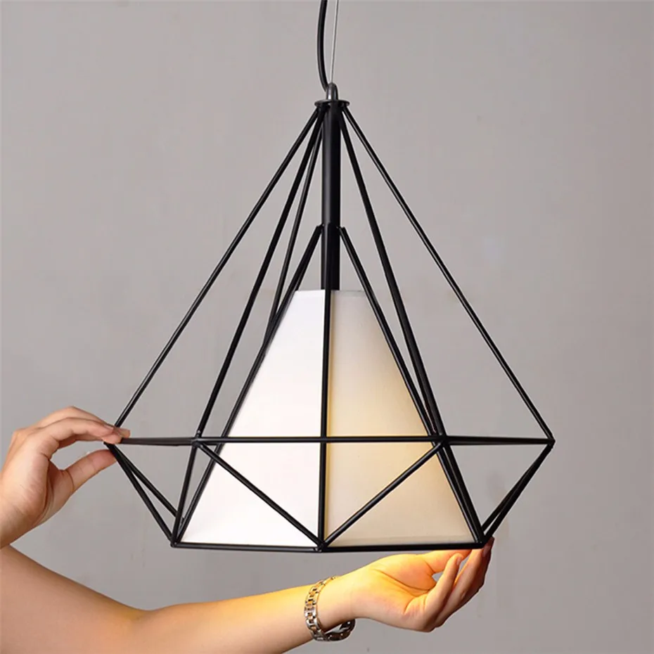

white black pyramid art deco lamp pendant lamps light covers loft lighting fixtures