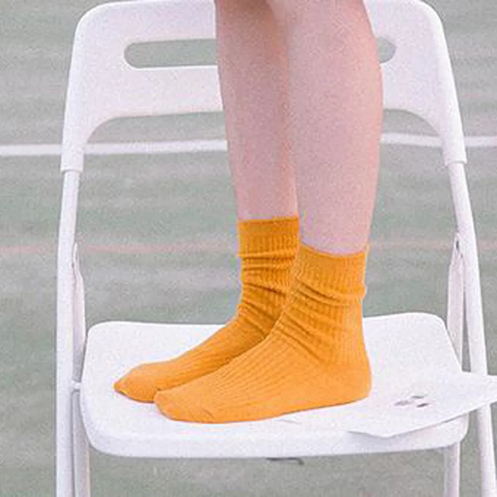Женские хлопковые цветные однотонные повседневные спортивные носки средней длины милые модные женские носки милые забавные теплые носки in2019# ss
