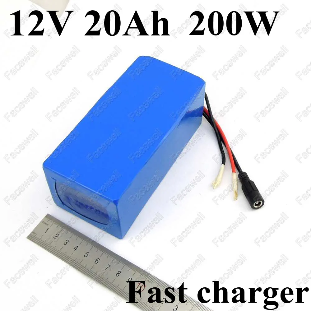 Бренд 12v 20ah литий-ионный аккумулятор 12v пакет 20A разряда для резервного питания Гольф тележка на колесиках 150w 200w Усилитель kit+ 3A зарядное устройство