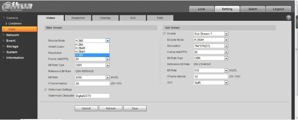 IPC-HFW5431R-Z h265 3 