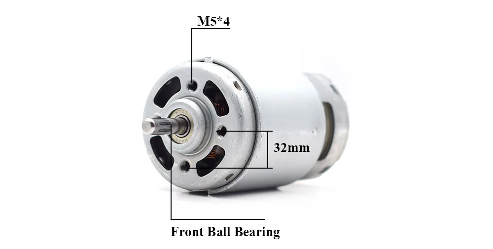 DC12-36V motor de alta velocidade silencioso rolamento de esferas