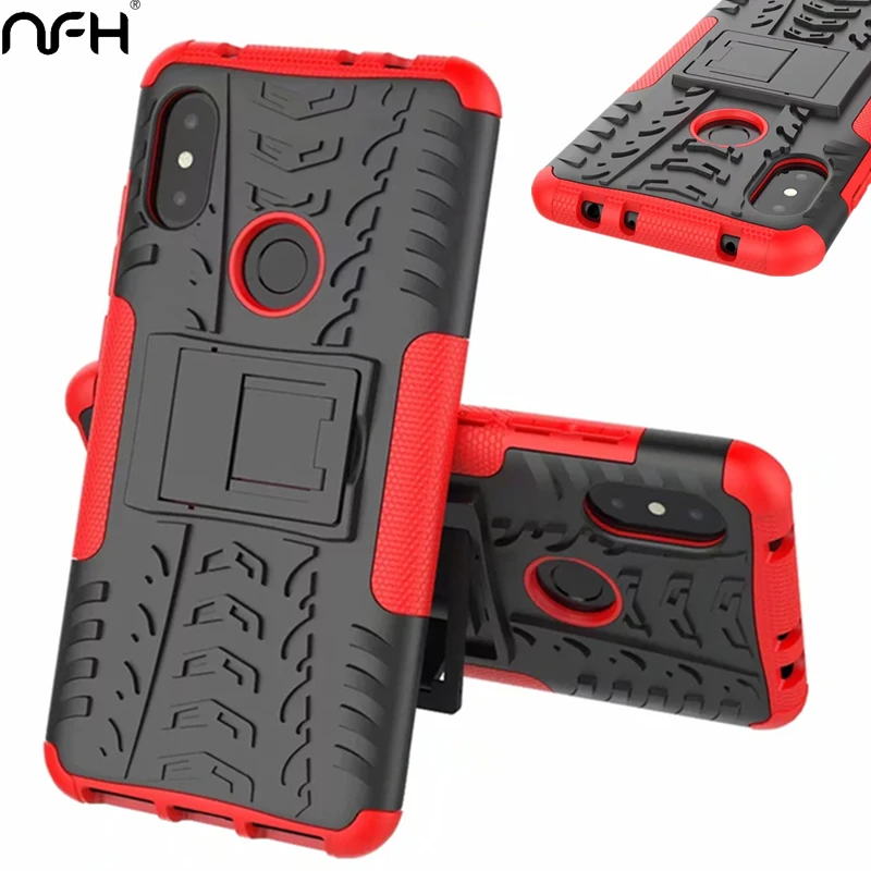 

NFH Case Redmi Note 6 PRO 360 Full Cover Protection Hard Armor Case For Xiaomi Redmi Note 6 6Pro Global Version Back Cover Shell