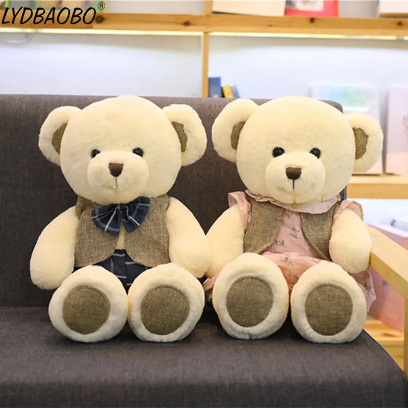

LYDBAOBO 1PC 40CM Kawaii Teddy Bear Plush Doll Cute Wearing Teddy Bear Toy Soft Animal Doll Kid Toy Children Baby Birthday Gifts