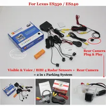 Liislee For Lexus ES350 ES240 ES 350 240 2006~2012 – Car Parking Sensors + Rear View Camera = 2 in 1 Visual Parking System