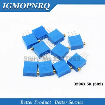 

10Pcs/lot 3296X-1-502LF 3296X502 5K ohm side regulation Multiturn Trimmer Potentiometer High Precision Variable Resistor new