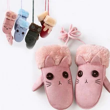 Милые теплые детские варежки для маленьких девочек и мальчиков; Утепленные зимние перчатки с героями мультфильмов для детей; одежда для малышей