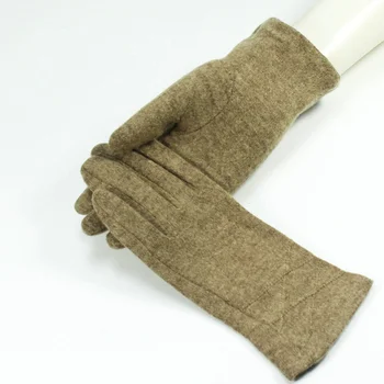 

New Womens Fashion Gloves 2018 Trendy Khaki Red Purple Color Cashmere Gloves Winter Warm Gloves Mittens Cashmere Gloves Female