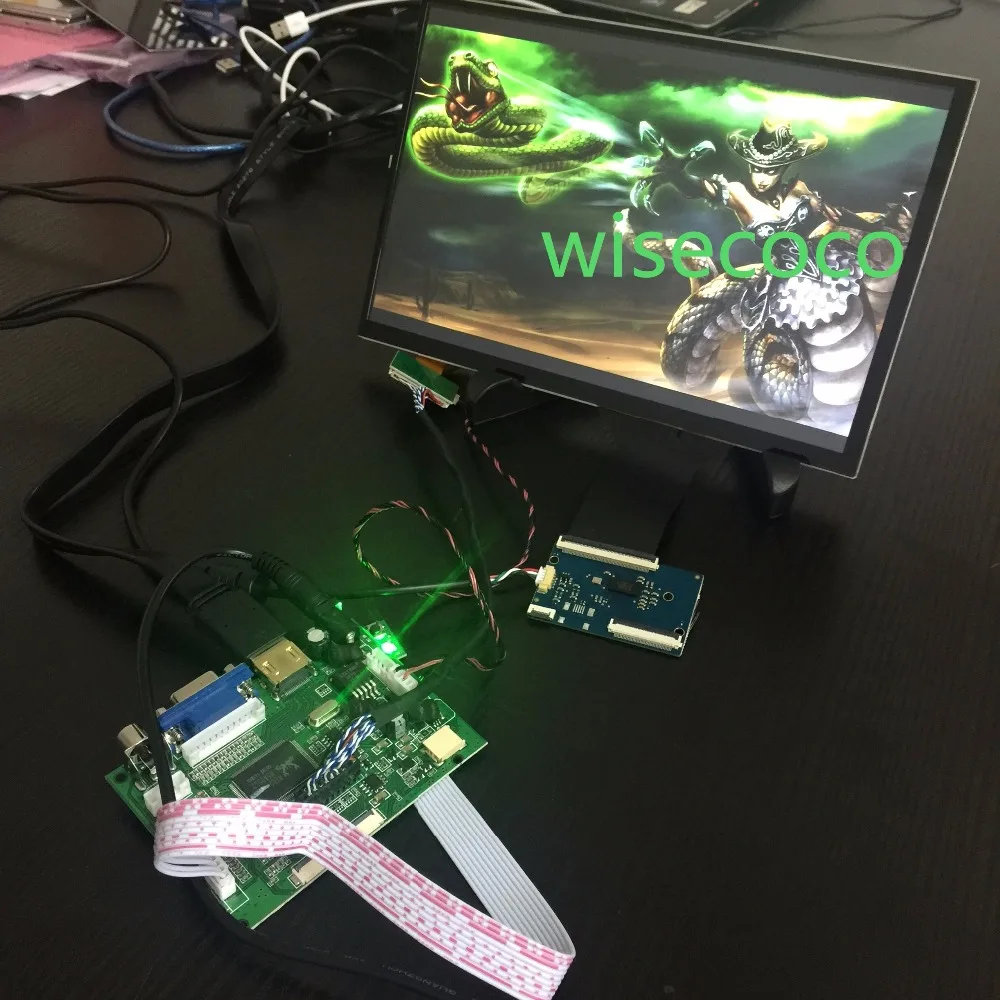 

10.1 inch TFT LCD 1280*800 resolution 450nits high brightness display with CTP touch screen driver board kit 45 pins LVDS
