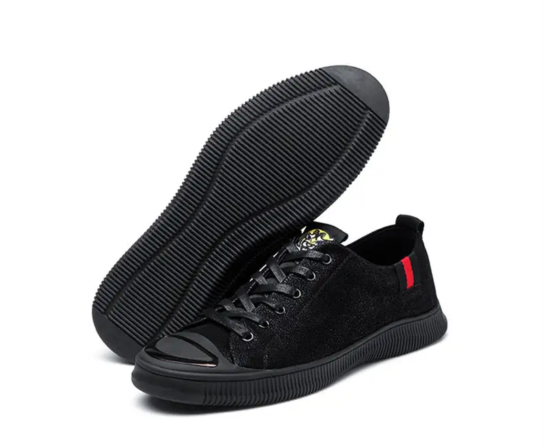 Brand Fashion Shoes Men Tiger 2018 Trending Casual Leather Rubber Sneakers High Top Black Lace Up Hot Sale Mens Shoe (13)