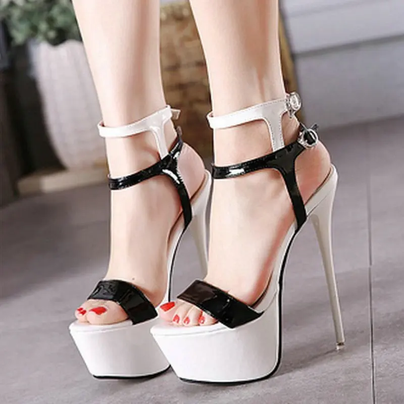 Women's Sandals Sexy Super High Heels Summer Women Sandals Platform Heel Leather Platform Sandals' Women black Pumps Heels Brand Women's Sandals Sexy Super High Heels Summer Women Sandals Platform Heel Leather Platform Sandals' Women black Pumps Heels Brand
