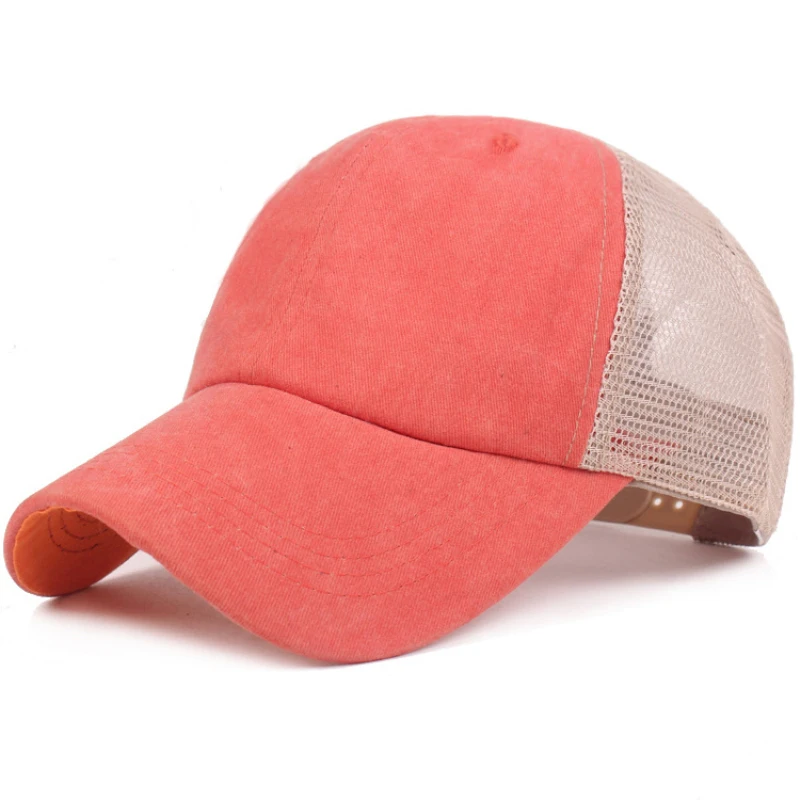 HT2437 бейсболка для мужчин и женщин, летняя бейсболка с сеточкой и регулируемым ремешком, одноцветная бейсболка, бейсболка, дышащая Кепка для водителя грузовика, Мужская Женская солнцезащитная Кепка