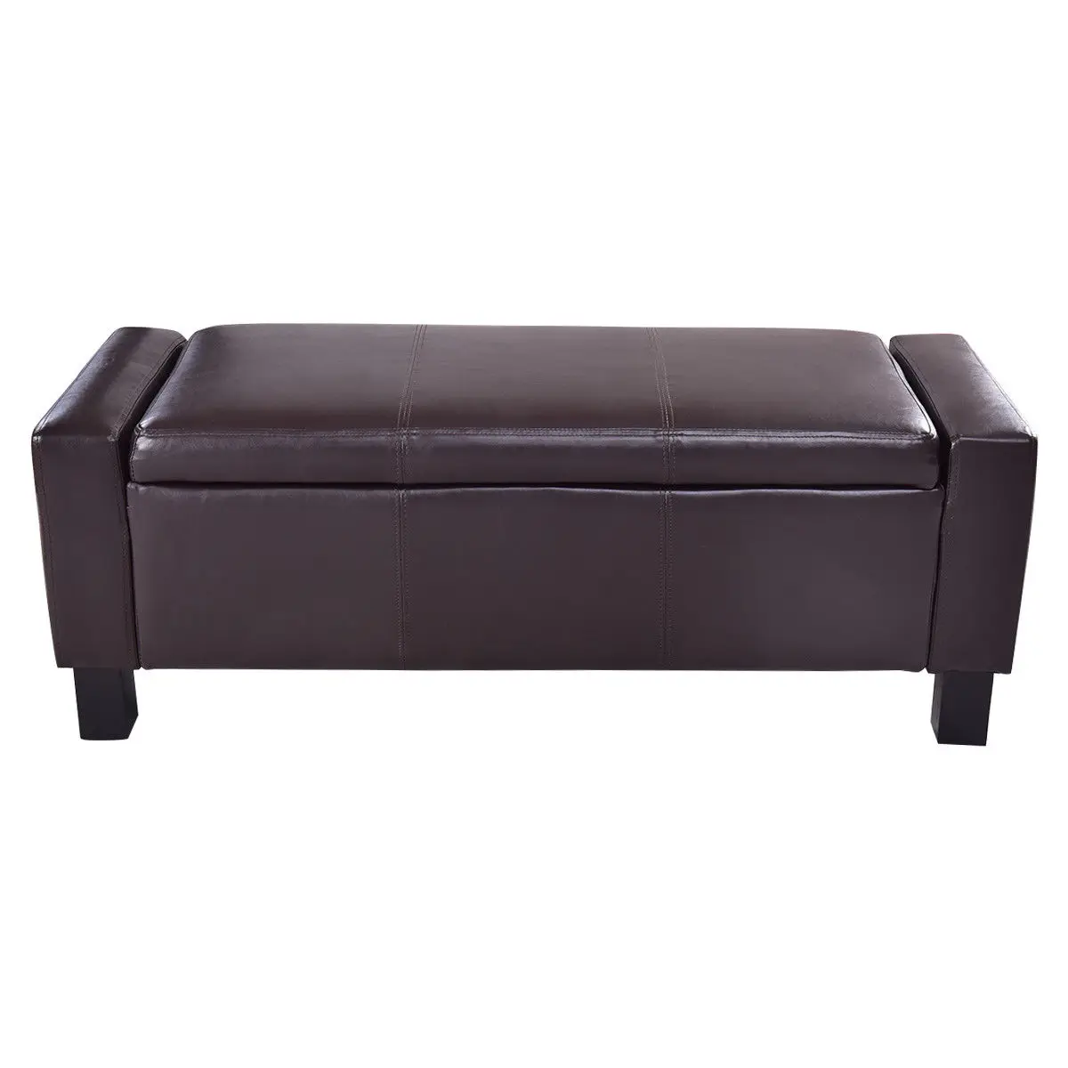 Giantex 43 Modern Storage Ottoman Pu Leather Sofa Bed Bench Giantex 43 Modern Storage Ottoman Pu Leather Sofa Bed Bench Footstool Living Room Organizer Furniture Hw56296cf In Stools Ottomans From