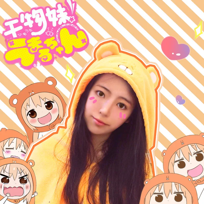 

Himouto! Umaru-chan Anime Shawl Cute Orange Warm Spring Autumn High Quality Cloak Hoodies Cartoon Cosplay Soft Flannel Costumes