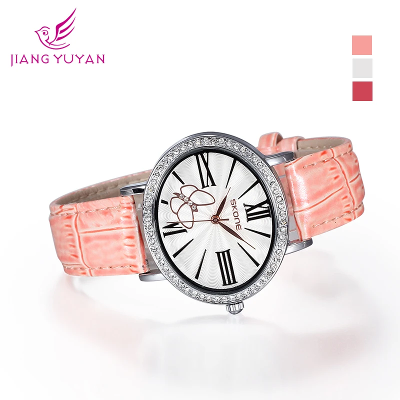 SKONE брендовые модные женские часы в римском стиле Relojes ремешки из искусственной