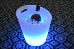 Водонепроницаемый красочные свет шампанское ведро льда Перезаряжаемые свежий световой шампанское охладители пульта дистанционного