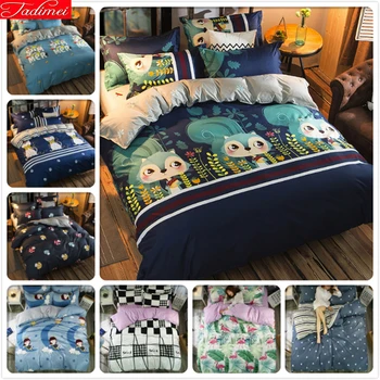 

Squirrel Pattern 3/4 pcs Bedding Set Kids Child Adult Soft Bed Linen Single Twin Full Double Queen King Size Duvet Cover 150x200