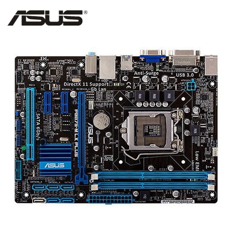 ASUS P8 B75 M LX оригинальная материнская плата P8B75 PLUS LGA 1155 Micro ATX SATA III DDR3 USB3.0 16GB