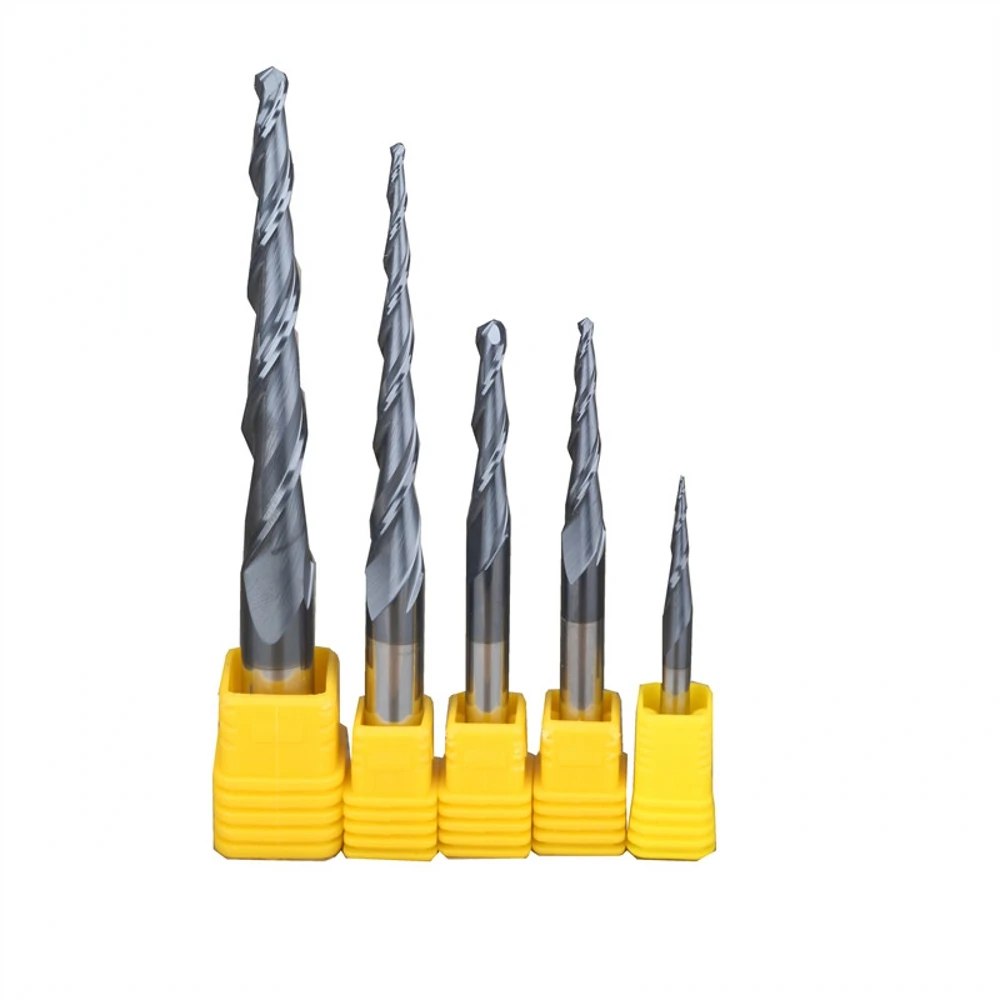 

Концевая фреза R0.25/R0.5/R0.75/R1.0/R1.5/R2.0, коническая шаровая сферическая насадка, 6 мм