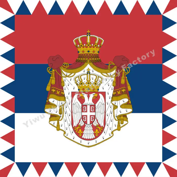 Флаг сербийского президента 120X120 см(4X4 фута) 120 г 100D полиэстер двойной сшитый Высокое качество