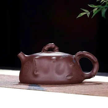 

pure manual recommended undressed ore purple clay and plum flower tea kettle peng-cheng gu collection certificate