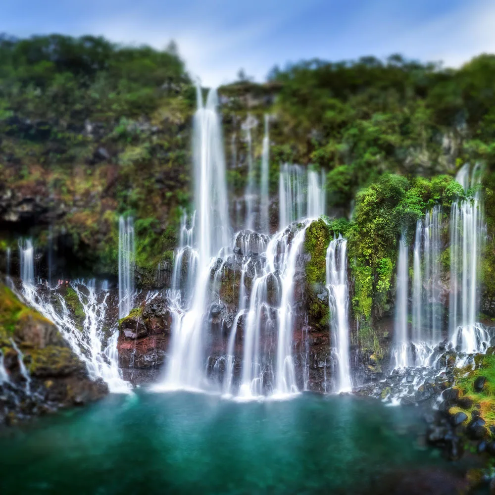 

SHENGYONGBAO 10x10ft Vinyl Custom Waterfall Theme Photography Backdrops Prop Digital Background JWA-09