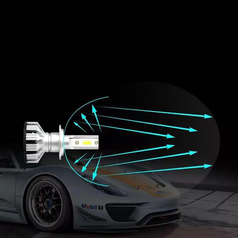 2 шт. H1 H3 H11 H4 Canbus H7 светодиодный лампы 6000K 10000LM автомобильный комплект фар 72W фары для H8 H9 9005 9006 Авто противотуманных фар с возможностью креативного освещения