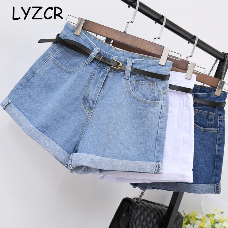 Causal Wide Leg Denim Shorts Women Summer Loose Classic
