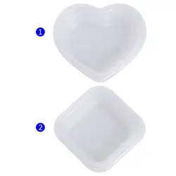Силиконовые формы сердце квадратные формы DIY ювелирных изделий Торт украшения ремесла дисковая пластина эпоксидной смолы декоративные