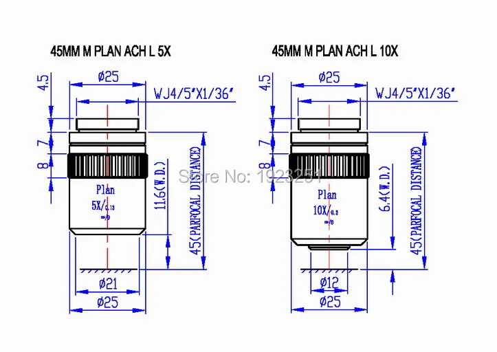 Научная 45 мм 10X длинная Рабочая(LWD) M Plan Semi APO объективная линза для промышленного металлургический микроскоп