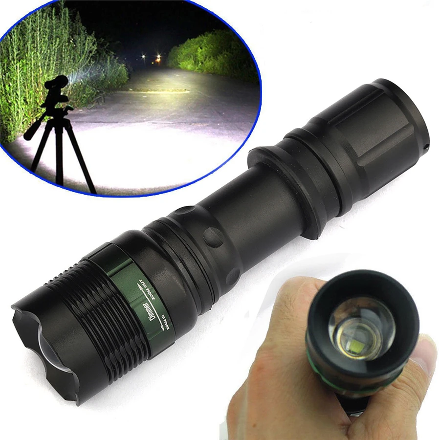 6000Lumens CREE XM L T6 Tactical Zoomable 18650 LED Flashlight Torch