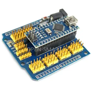 

Nano V3.0 Atmega328P development board + Nano IO expansion board + delivery line Mini USB interface...
