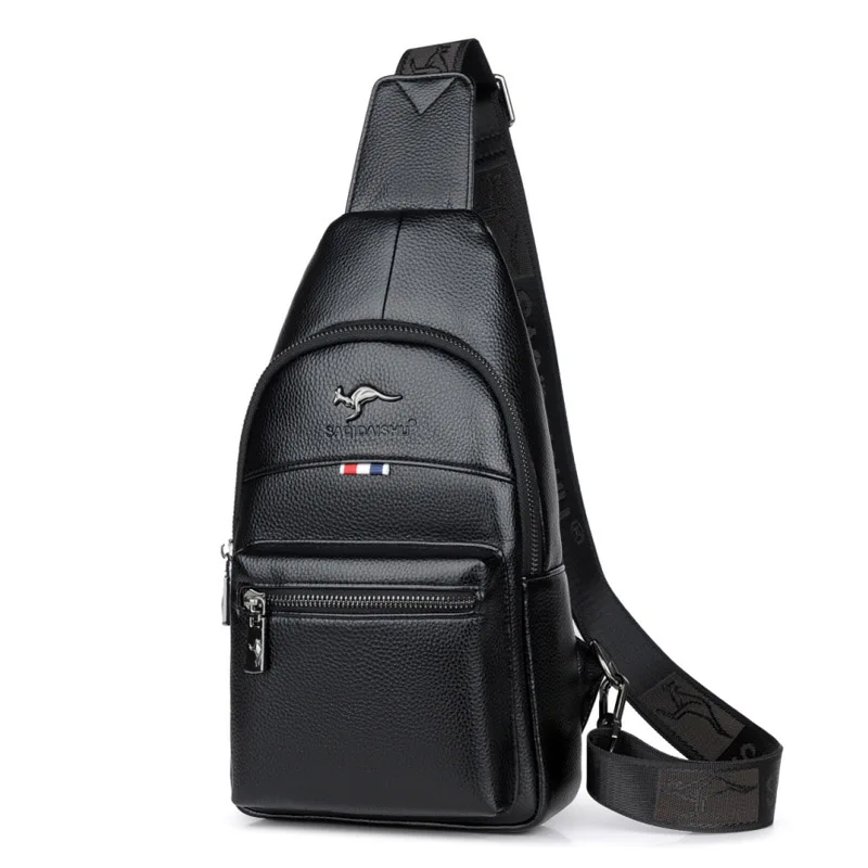 

2019 New Men's Bag Business Fashion Men Chest PU Leather Waterproof Bags Shoulder Messenger Bags Casual Men Travel Bag