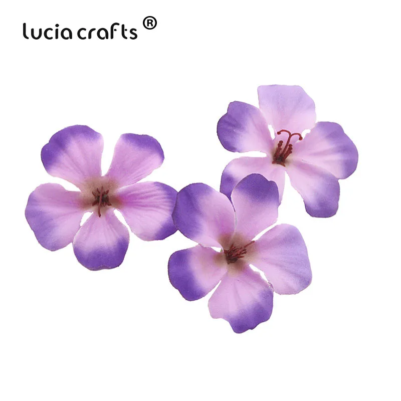 Lucia crafts, 50 шт., около 5,5 см, искусственный цветок, голова, свадьба, вечеринка, домашнее рукоделие декоративный материал, венок, ремесло A1007 - Цвет: Color 12