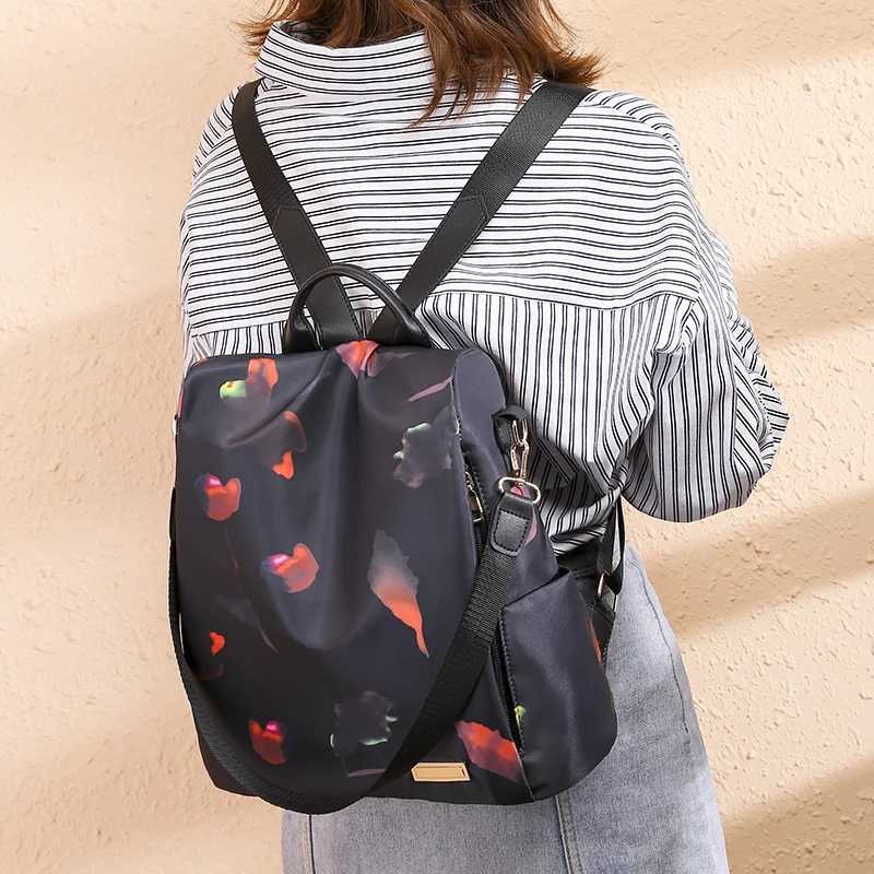 

HFCCJJ PU New Preppy Style Oxford Large-Capacity Backpack Wild Leisure Women Travel Backpack Schoolbag sac a dos HC108