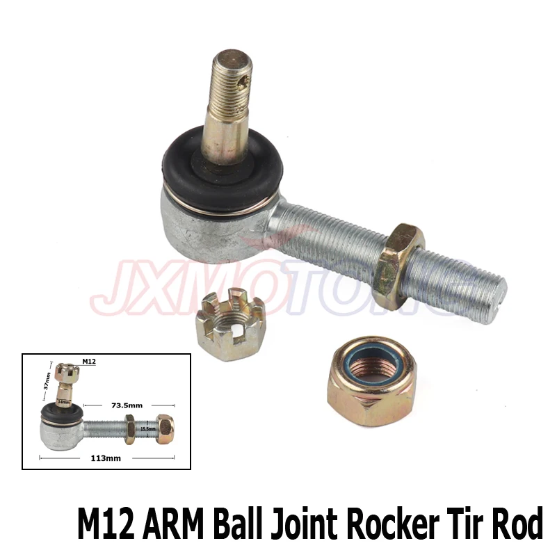 M12 ARM Ball Joint Rocker Tir Rod End UPPER A Arm Joint With Lock Nuts