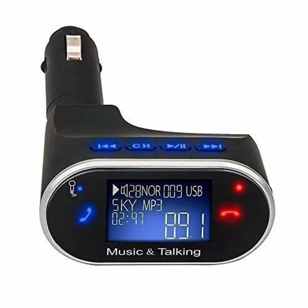 

2018 New Car MP3 Audio Player Bluetooth FM Transmitter Wireless Modulator Car Kit HandsFree LCD Display USB Charger for Phone