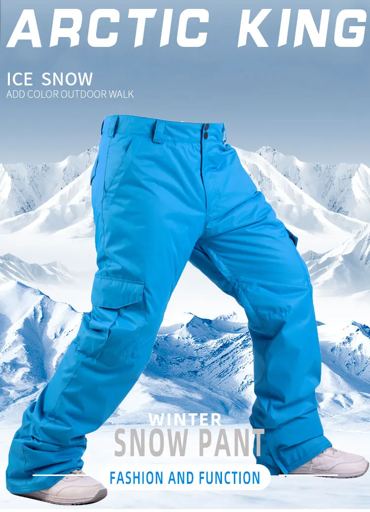 Snowboarding pants Men Professional Winter Ski Pants Warm Windproof Waterproof Snow Skiing Pants Outdoor Winter Trousers